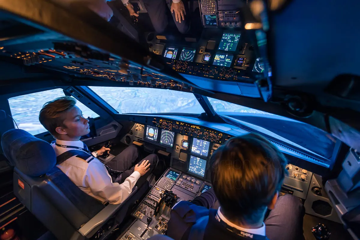 Professional pilot training with mps flight simulator